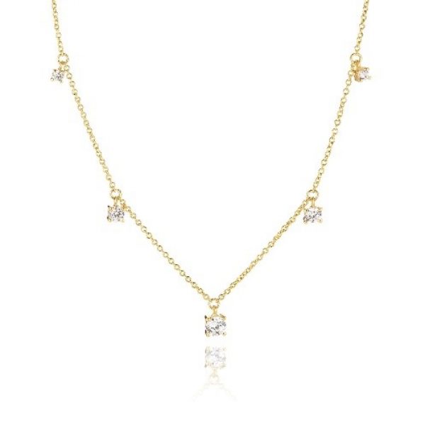 NECKLACE BELLUNO - 18K GOLD PLATED WITH WHITE ZIRCONIA