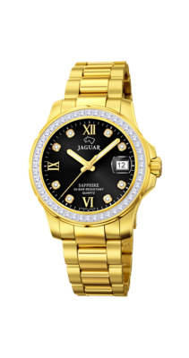 Executive Diver Ladies horloge Dames duikhorloge met datum en kristallen