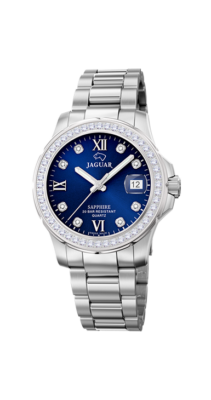 J892/3 Executive Diver Ladies horloge Dames duikhorloge met datum en kristallen