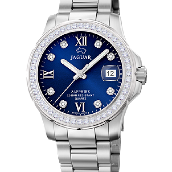 J892/3 Executive Diver Ladies horloge Dames duikhorloge met datum en kristallen