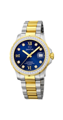 J893/2 Executive Diver Ladies horloge Dames duikhorloge met datum en kristallen