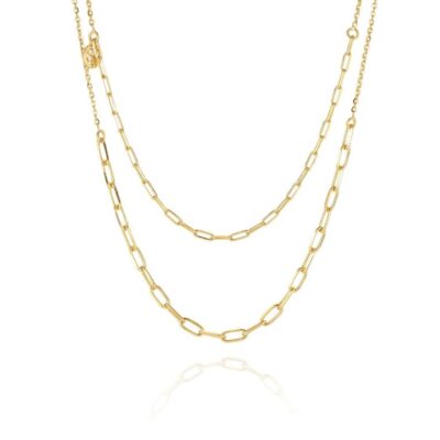 CHAIN DUE - 18K GOLD PLATED