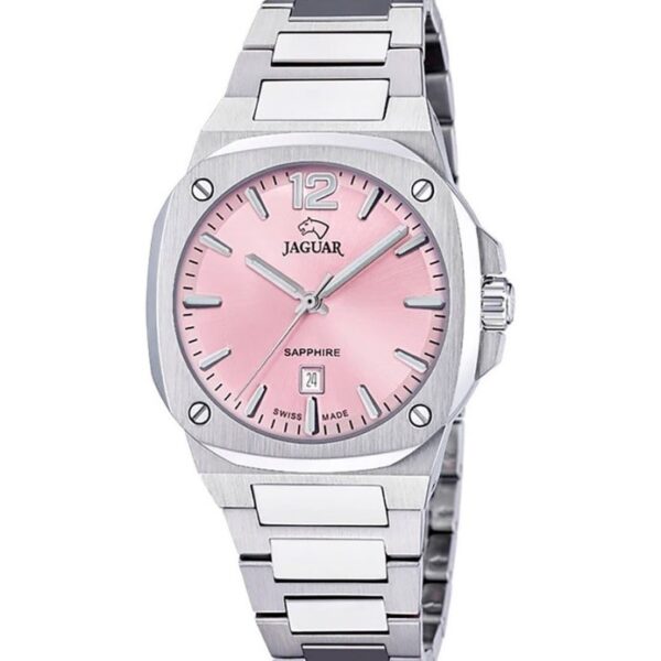 Jaguar horloge J1027/3 Rondcarré vrouwen roze